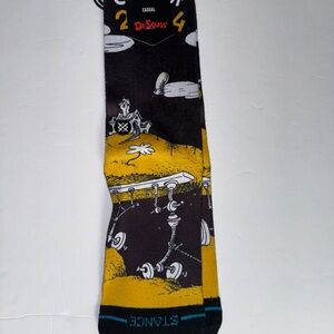 Stance Dr. Seuss Black and Yellow Casual Socks